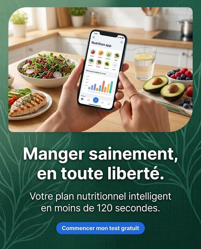 Créative publicitaire pour une application de nutrition