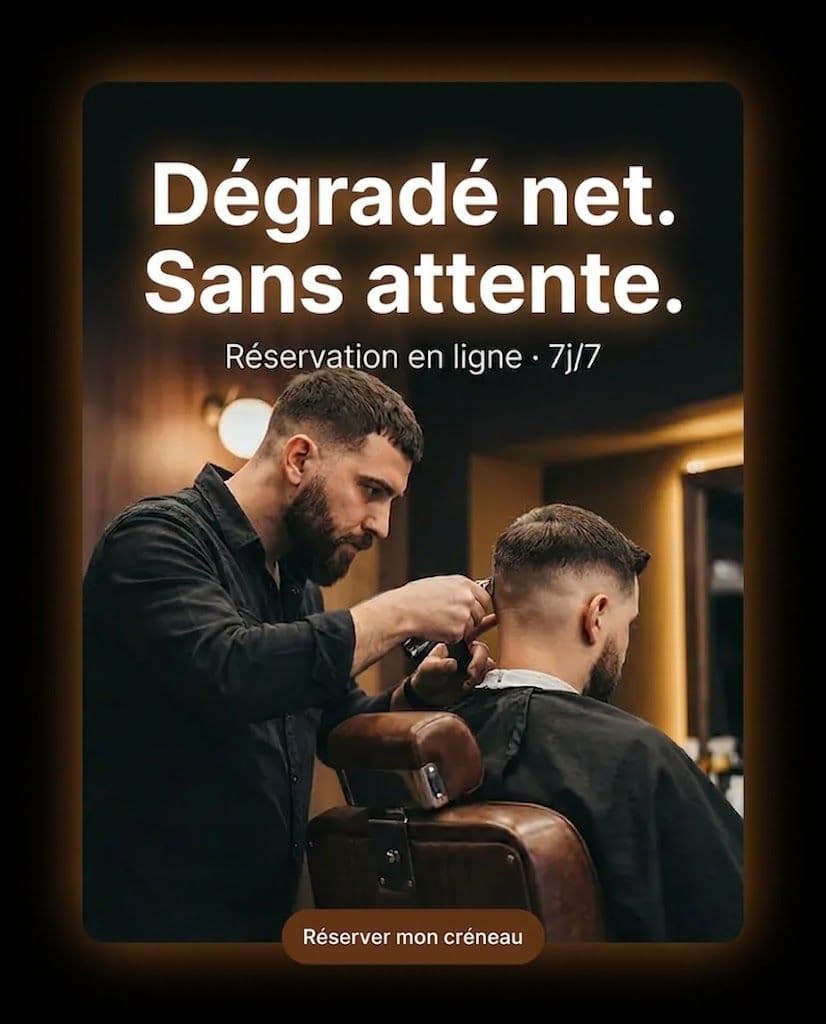 Créative publicitaire pour un barbier