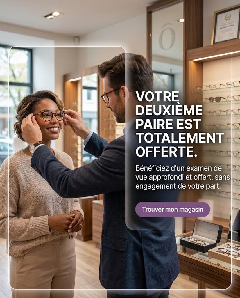Créative publicitaire pour un opticien