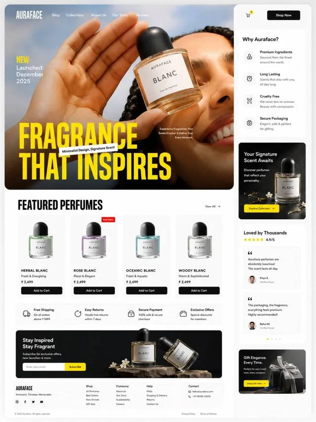 Aperçu du site Auraface