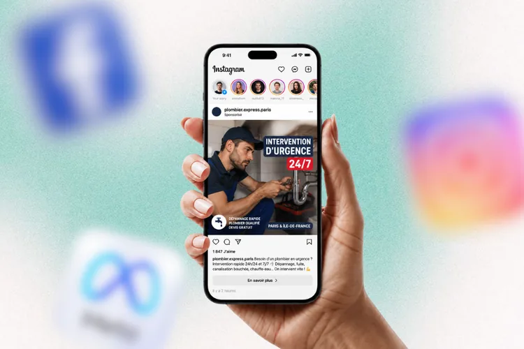 Publicité Meta affichée dans le fil Instagram